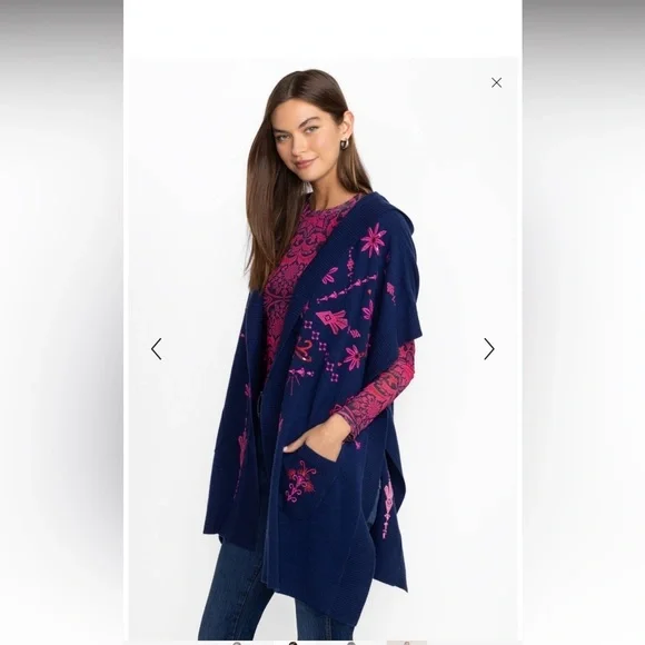 JOHNNY WAS
EMBROIDERED WOOL & CASHMERE
THE CLASSIC CAPE - Picture 2 of 15